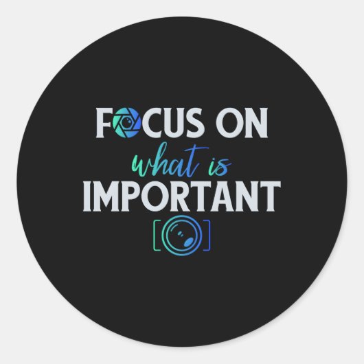 Fotografen En Ronde Sticker (Voorkant)