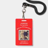 Fotografen Fotobedrijf Sjabloon-ID Badge (Voorkant met koord)