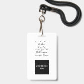 Fotografen Fotobedrijf Sjabloon-ID Badge (Achterkant met koord)
