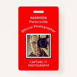 Fotografen Fotobedrijf Sjabloon-ID Badge