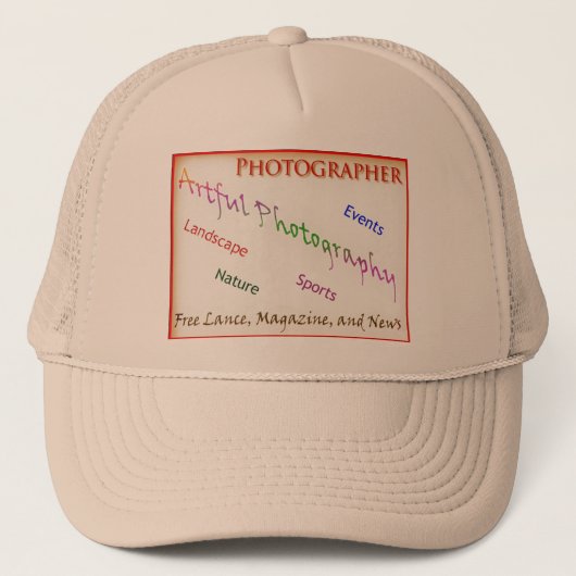 Fotografen met transparante achtergrond trucker pet (Voorkant)