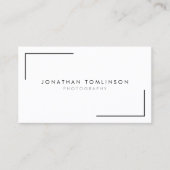 Fotografen Modern en Minimaal Lijst Wit Visitekaartje (Voorkant)