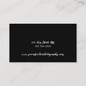 Fotografen Professioneel Visitekaartje (Achterkant)