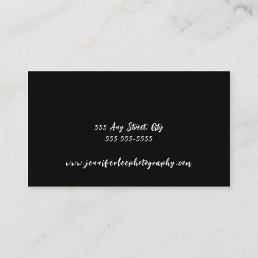 Fotografen Professioneel Visitekaartje (Achterkant)