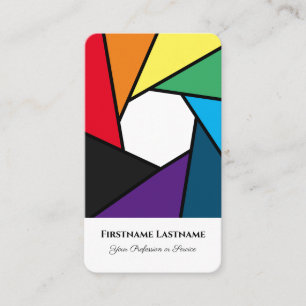 Fotografen regenboog kleuren DSLR Camera lenzen Visitekaartje