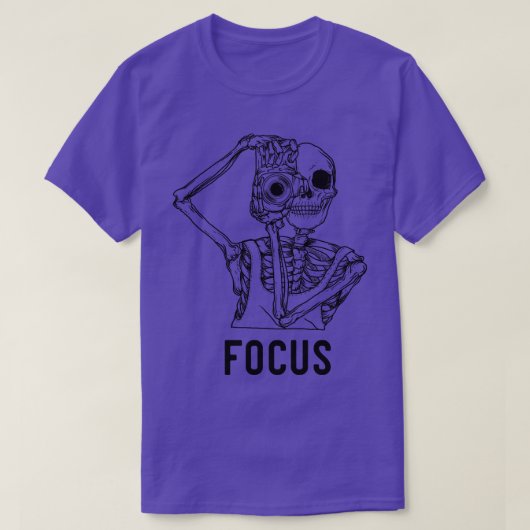 Fotografen Skeleton Focus T-shirt (Design voorkant)
