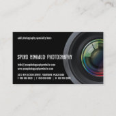 Fotografen van bijgesneden cameralens visitekaartje (Voorkant)