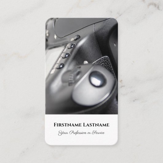 Fotografen Videografen DSLR Camera lenzen Visitekaartje (Voorkant)