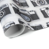 Fotografen voor de vergaarbak van de oude camera cadeaupapier (Rol Hoek)