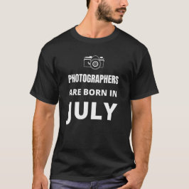 Fotografen worden geboren in juli t-shirt
