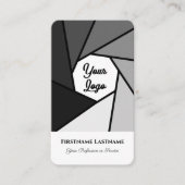 Fotografen zwart-wit DSLR Camera lenzen Visitekaartje (Voorkant)