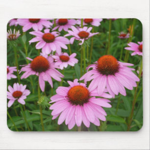 Fotograferen van hete roze bloemen in de tuin muismat