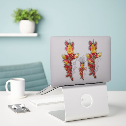 Fotografia de flor sticker (Laptop op bureau)