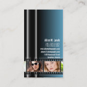 Fotografie 35 mm Foto Visitekaartje blauw (Achterkant)