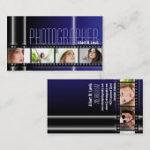 Fotografie 35 mm Foto Visitekaartje blauw (Voorkant / Achterkant)