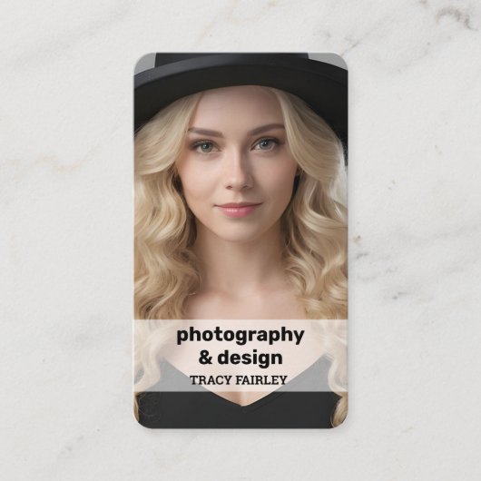 Fotografie Aangepaste QR Visitekaartje (Voorkant)