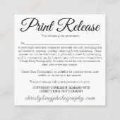 Fotografie Afdrukversie Vierkante Visitekaartje (Achterkant)