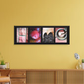 Fotografie alfabet Collage, HOME Letter Word Art Canvas Afdruk (Insitu (Woonkamer))
