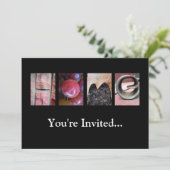 Fotografie alfabet Collage, HOME Letter Word Art Kaart (Staand voorkant)