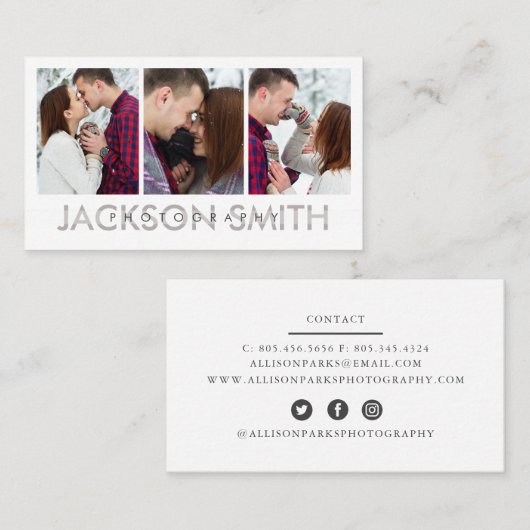 Fotografie / ander Visitekaartje (Voorkant / Achterkant)