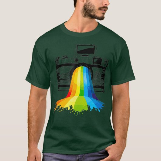 Fotografie Art Camera Rainbow Fotograaf T-shirt (Voorkant)