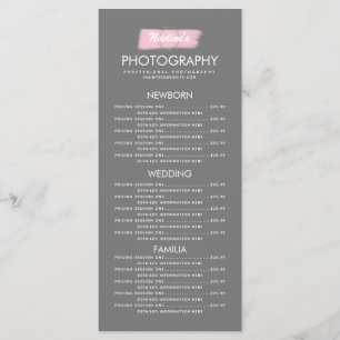 Fotografie Bedrijf Gouden Logo Kwaststreek Roze  Menu