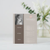 Fotografie Bedrijf Je Logo Earthy Menu (Staand voorkant)