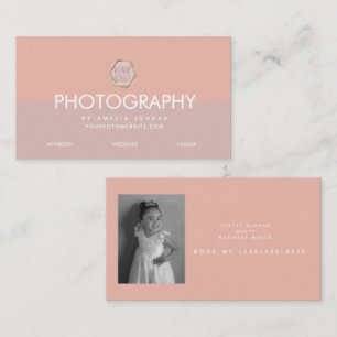 Fotografie Bedrijf Roze Blush Kleurenblok Visitekaartje