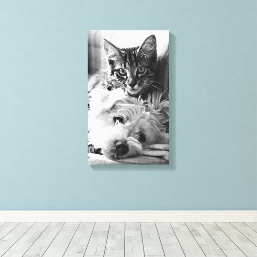 Fotografie Beste vrienden Canvas Afdruk (Insitu (Houten vloer))