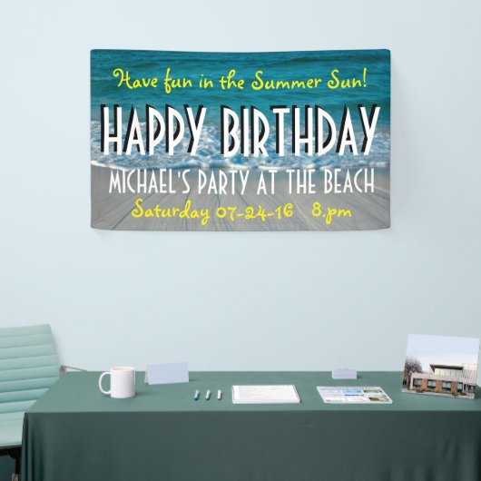 Fotografie bij de BEACH + uw ideeën Spandoek (Beurs)