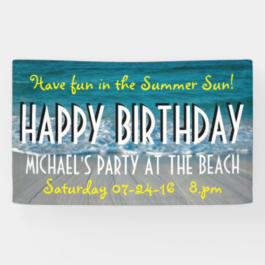 Fotografie bij de BEACH + uw ideeën Spandoek (Horizontaal)