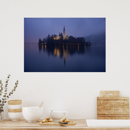 Fotografie bij het meer-gebleed door cARTerART Poster (Keuken)