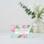 Fotografie Bloemen Rozen en Stippen Visitekaartje (Staand voorkant)