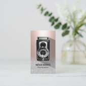 Fotografie Blush Roos Gold fotografie Visitekaartje (Staand voorkant)