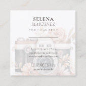 Fotografie Boho Bloemen visitekaartje Sjabloon (Achterkant)