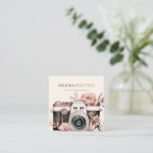 Fotografie Boho Bloemen visitekaartje Sjabloon (Staand voorkant)