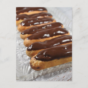 Fotografie Boston Cream vulde eclairs Briefkaart