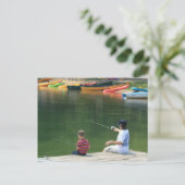 Fotografie-Briefkaart "Gevist bij het meer" Briefkaart (Staand voorkant)