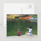 Fotografie-Briefkaart "Gevist bij het meer" Briefkaart (Voorkant / Achterkant)