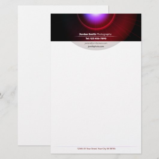 Fotografie Briefpapier (Voorkant / Achterkant)