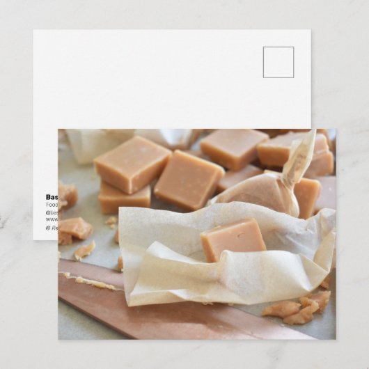 Fotografie Brits clotted Cream Fudge Briefkaart (Voorkant / Achterkant)
