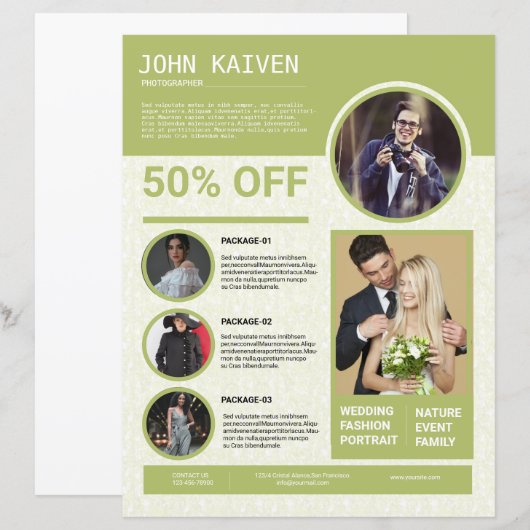 Fotografie brochure Sjabloon (Voorkant / Achterkant)