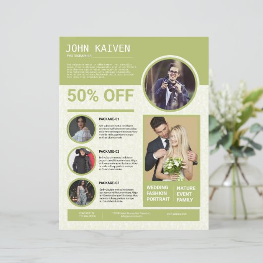 Fotografie brochure Sjabloon (Staand voorkant)