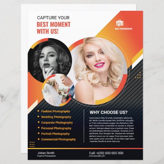 Fotografie brochure Sjabloon (Voorkant / Achterkant)