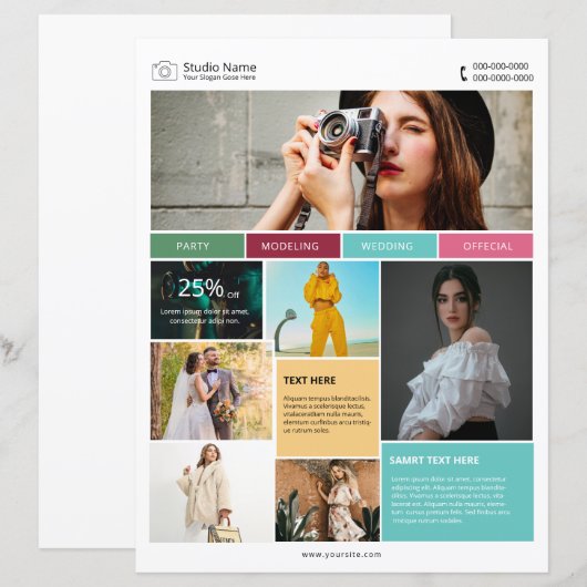 Fotografie brochure Sjabloon (Voorkant / Achterkant)