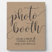 Fotografie bruiloft bord - Pak een prop-streep Fotoplaat (Voorkant)