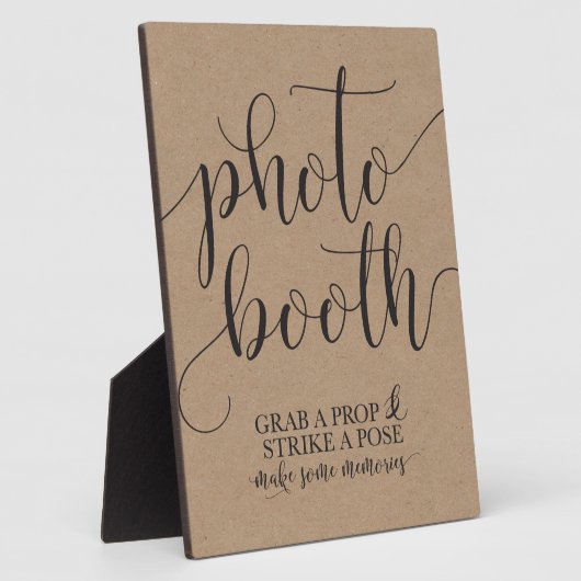Fotografie bruiloft bord - Pak een prop-streep Fotoplaat (Zijkant)