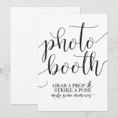 Fotografie bruiloft bord - Pak een prop-streep Kaart (Voorkant / Achterkant)