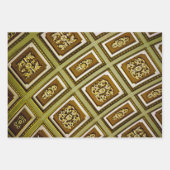 Fotografie bruin en groen Abstract plafond Inpakpapier Vel (Voorkant 2)