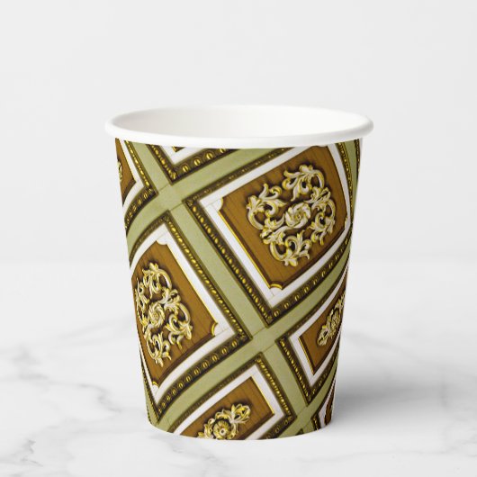 Fotografie bruin en groen Abstract plafond Papieren Bekers (Achterkant)